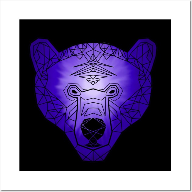 Geometric Bear Wall Art by CaveofNerdom